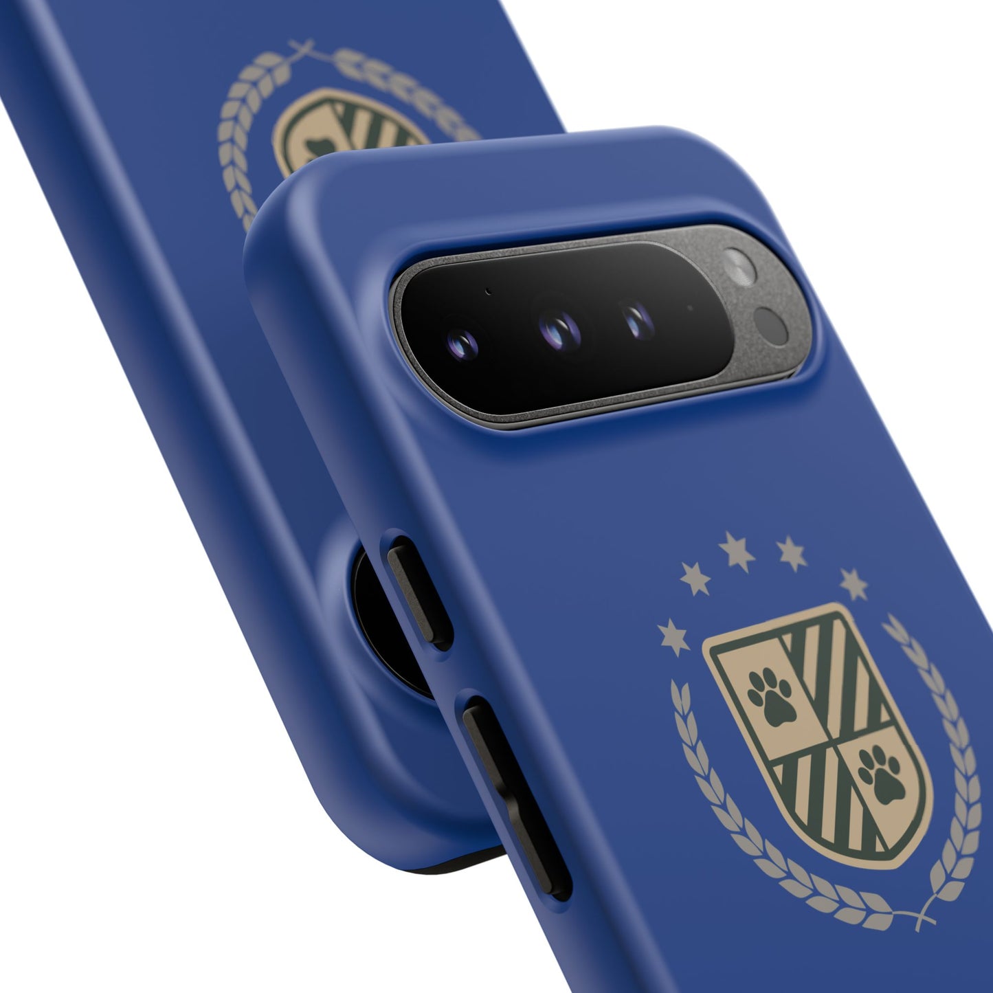 Havanese Crest Tough Phone Case — Durable Blue Protective Cover with Paw Print Shield