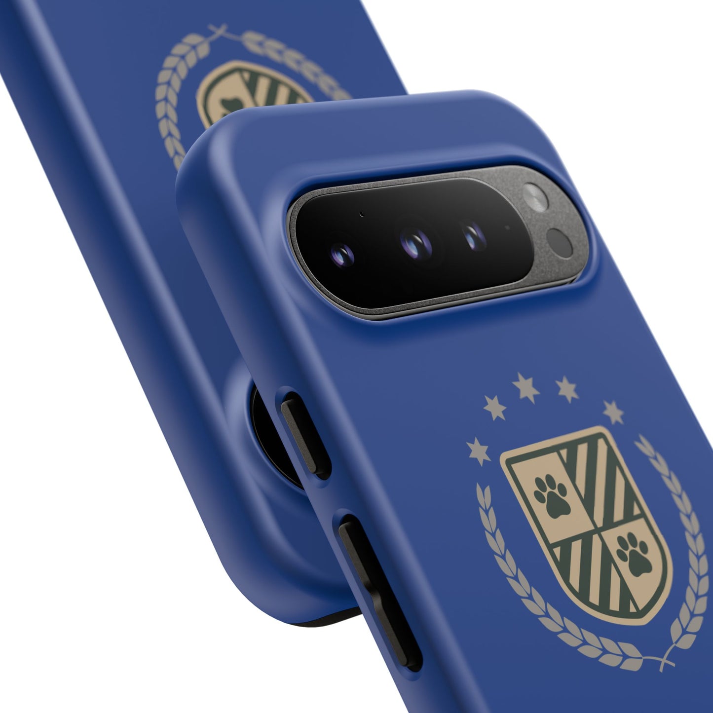 Havanese Crest Tough Phone Case — Durable Blue Protective Cover with Paw Print Shield