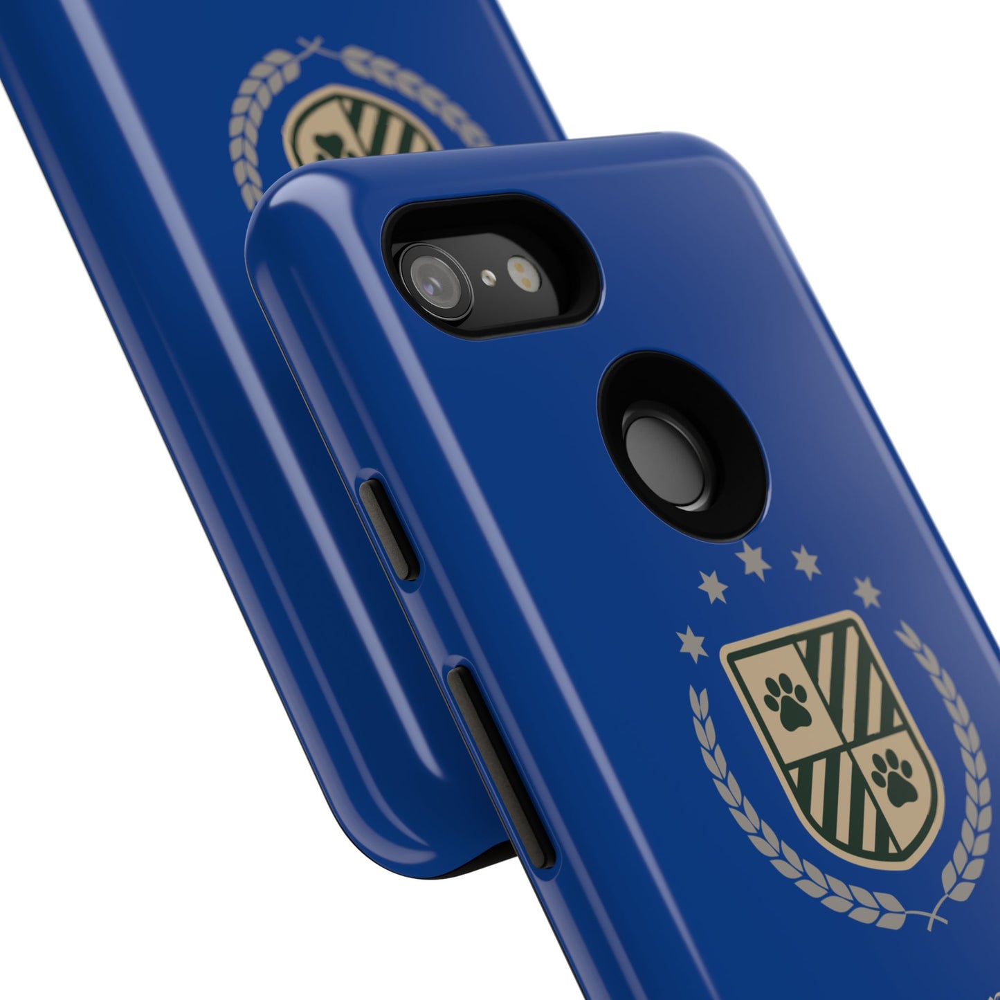 Havanese Crest Tough Phone Case — Durable Blue Protective Cover with Paw Print Shield