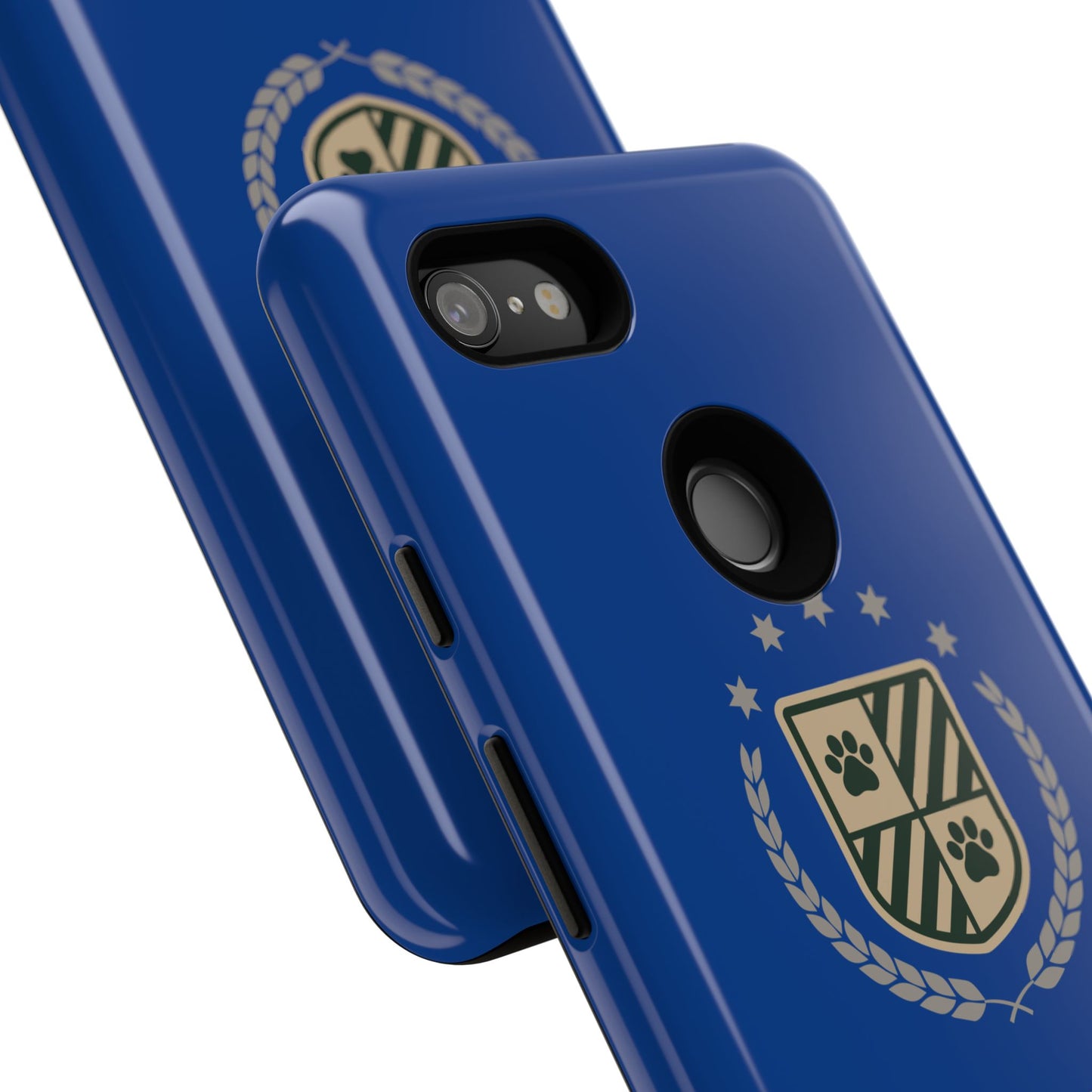 Havanese Crest Tough Phone Case — Durable Blue Protective Cover with Paw Print Shield