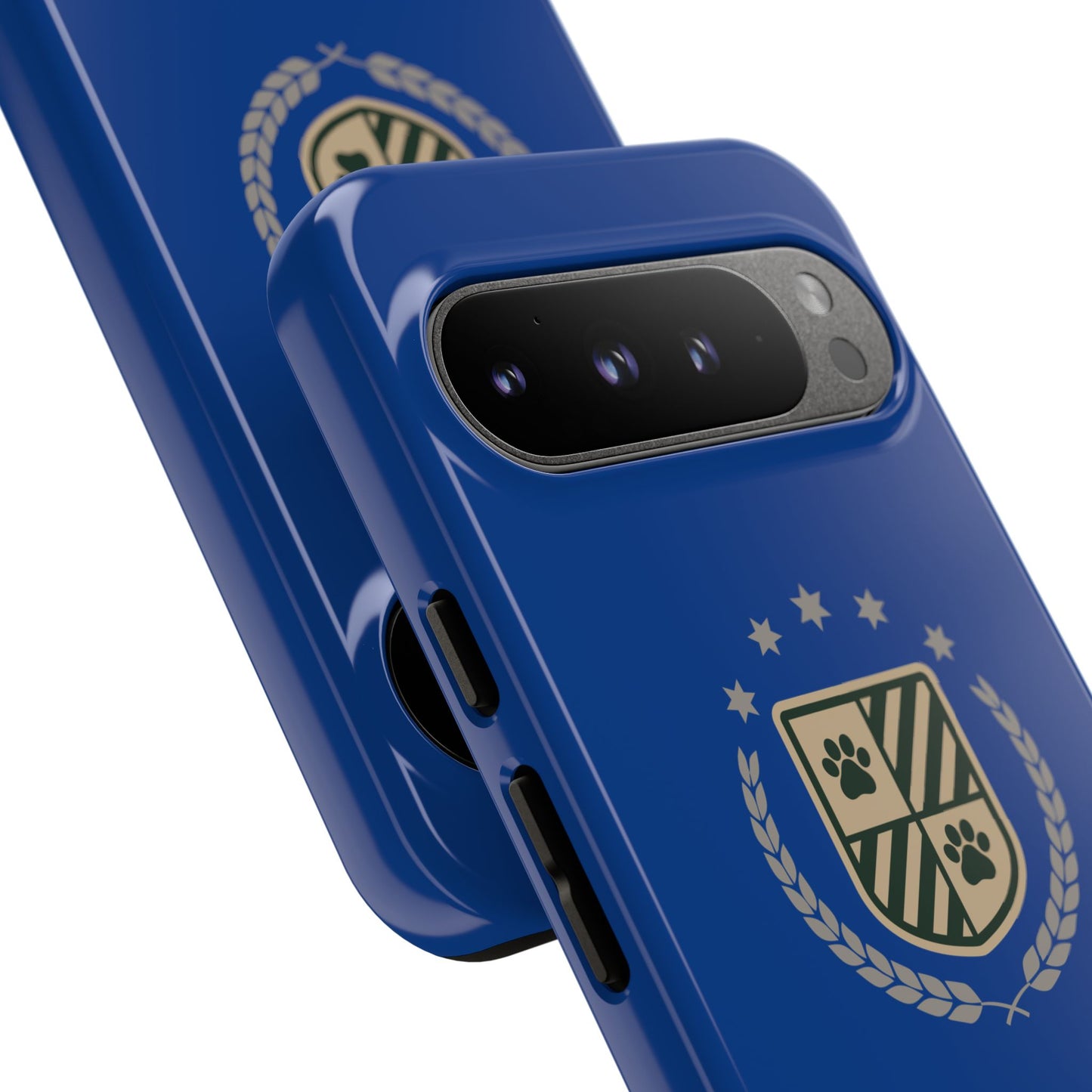 Havanese Crest Tough Phone Case — Durable Blue Protective Cover with Paw Print Shield