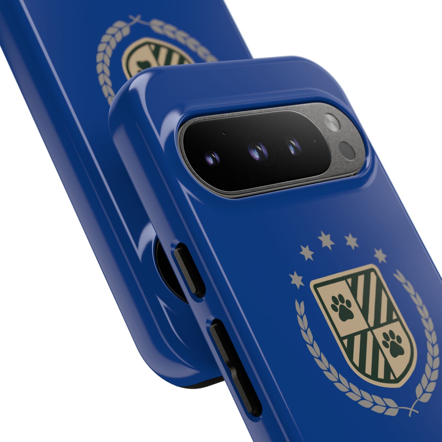 Havanese Crest Tough Phone Case — Durable Blue Protective Cover with Paw Print Shield