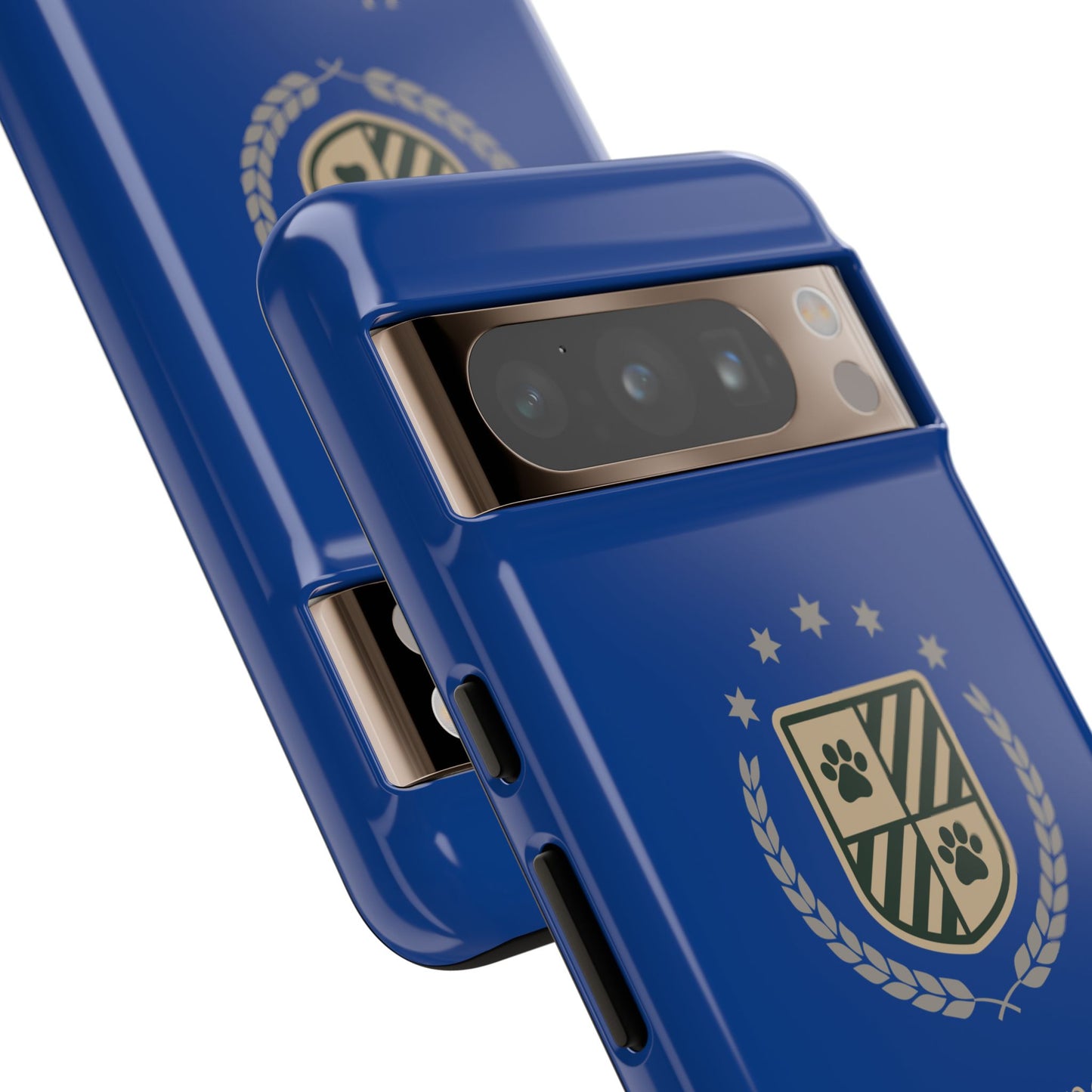 Havanese Crest Tough Phone Case — Durable Blue Protective Cover with Paw Print Shield