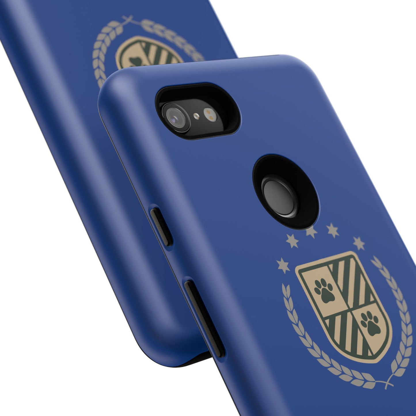 Havanese Crest Tough Phone Case — Durable Blue Protective Cover with Paw Print Shield